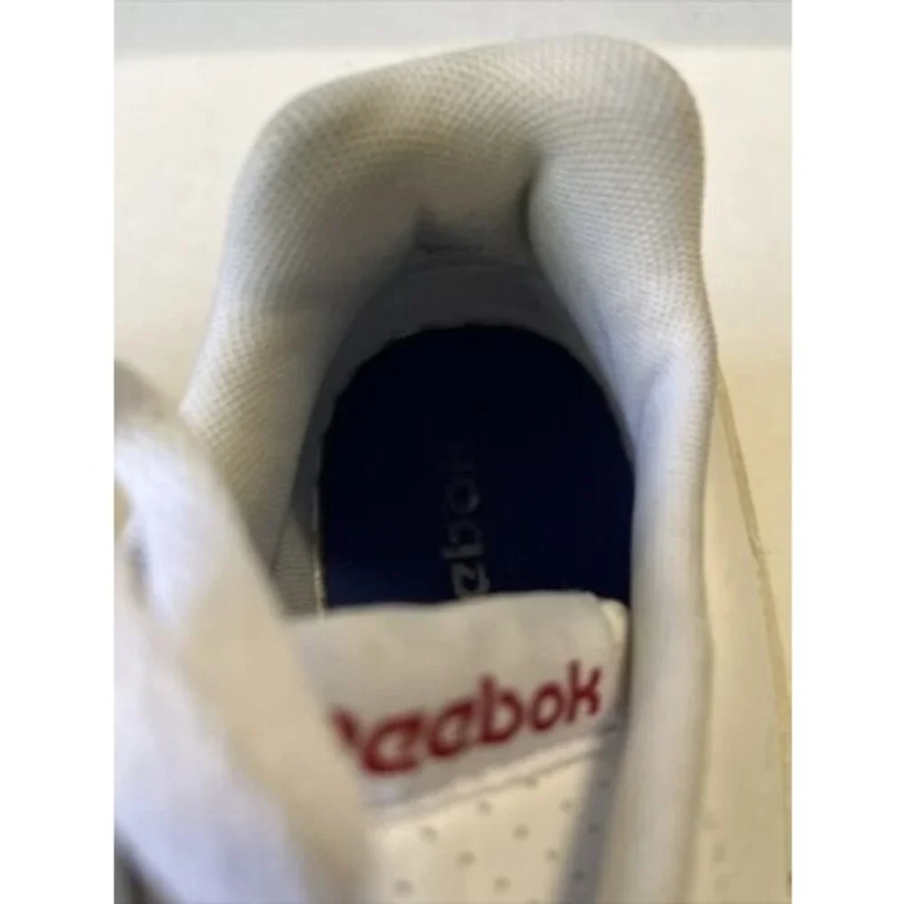 Reebok Classic White Running Sneakers with Red Floral Design Shoe Size 10